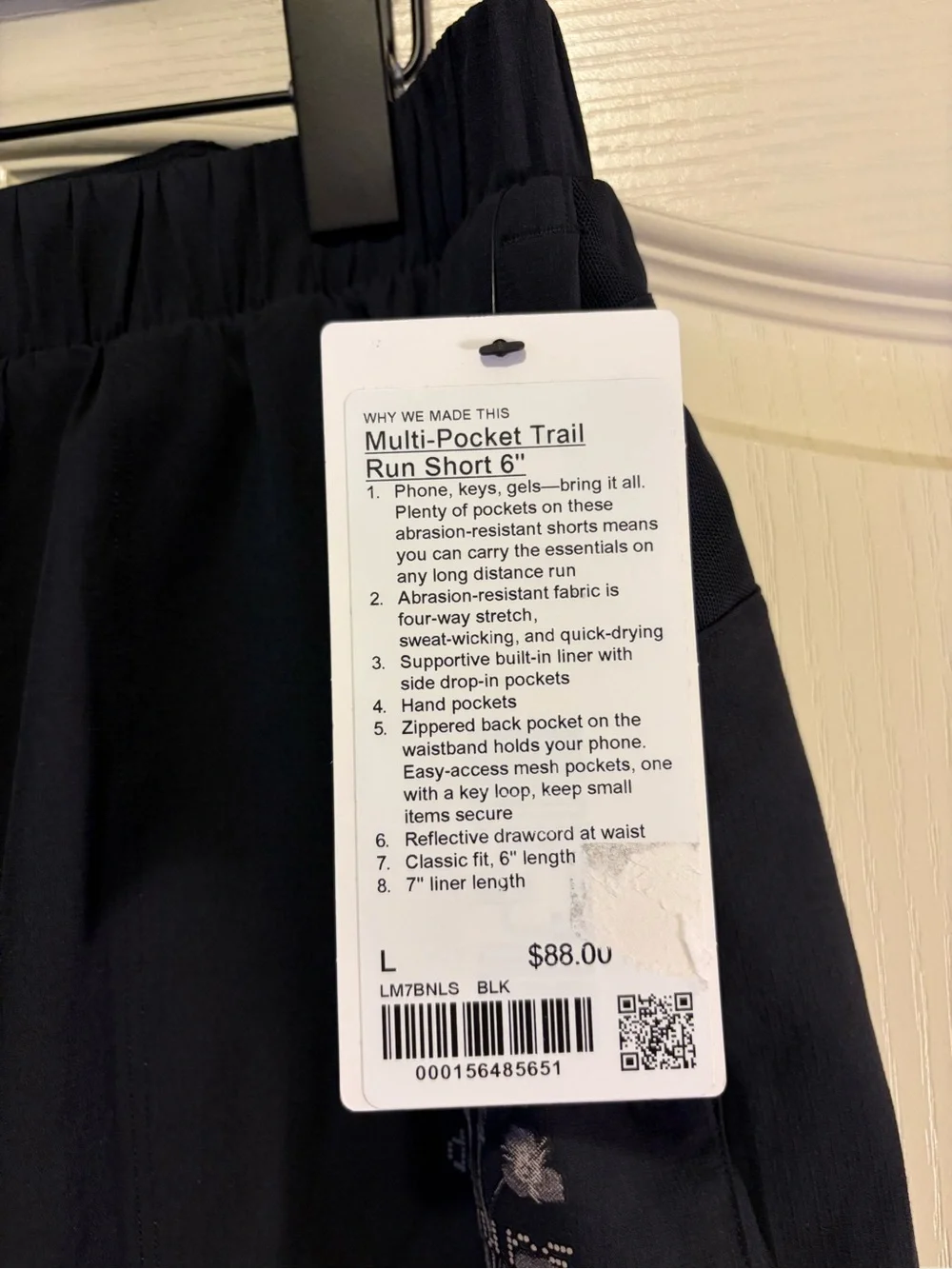 Lululemon Mens “Multi-Pocket” Trail Running Short 6” Inseam w/ Liner (L)